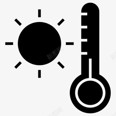 炎热天气高温夏季白天图标图标