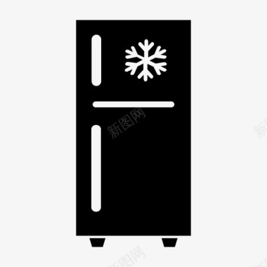 冰箱冷藏冷却图标图标