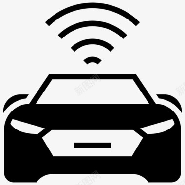汽车跟踪器汽车定位汽车导航图标图标
