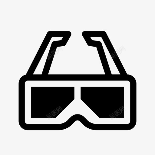 3d眼镜电影多媒体图标svg_新图网 https://ixintu.com 3d眼镜 多媒体 技术 电影