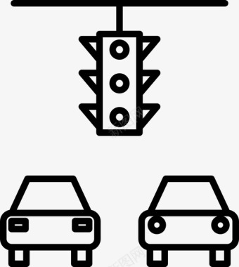 汽车汽车信号道路信号图标图标