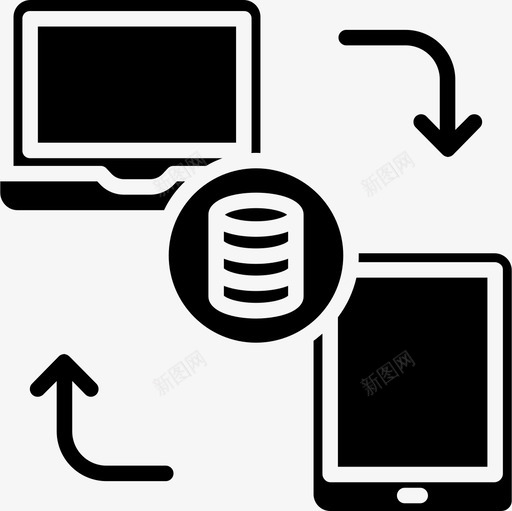 同步数据科学3固态图标svg_新图网 https://ixintu.com 同步 固态 数据 科学