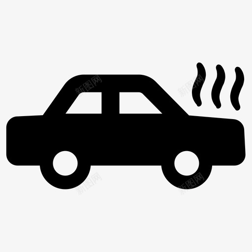 汽车过热事故汽车损坏图标svg_新图网 https://ixintu.com 事故 加热 损坏 散热器 汽车 汽车修理 过热