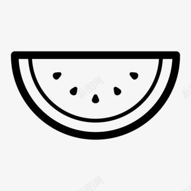 西瓜食品新鲜图标图标