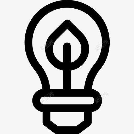 灯泡可持续能源35线性图标svg_新图网 https://ixintu.com 持续 灯泡 线性 能源