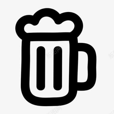 啤酒啤酒杯干杯图标图标