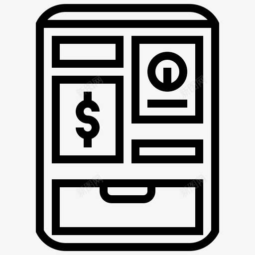 自动投币智能机器图标svg_新图网 https://ixintu.com 智能 机器 自动售货机 自动投币