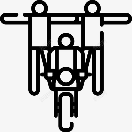 摩托车印度共和国第3天直线型图标svg_新图网 https://ixintu.com 印度共和国第3天 摩托车 直线型