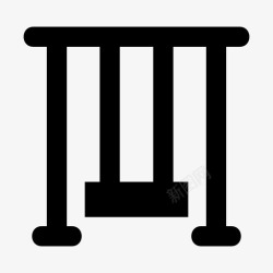 游乐场休息荡秋千休息活动图标高清图片