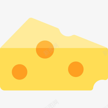奶酪荷兰奶酪27扁平图标图标