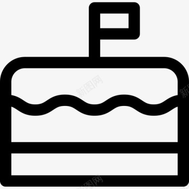 蛋糕7月4日直纹图标图标