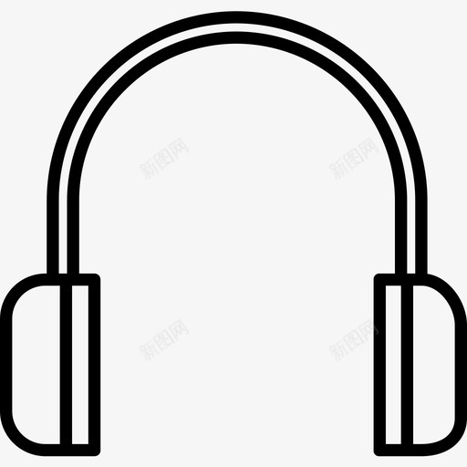 耳机广告43线性图标svg_新图网 https://ixintu.com 广告43 线性 耳机