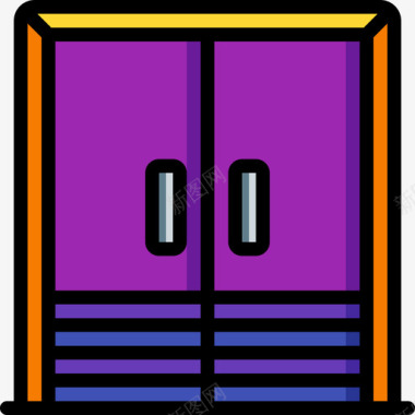 门建筑门3线颜色图标图标