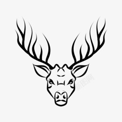 鹿头标志PNG矢量图鹿吉祥物动物吉祥物鹿图标高清图片