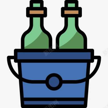 瓶子饮料31线性颜色图标图标