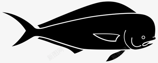 海豚鱼多拉多玛希鱼图标图标