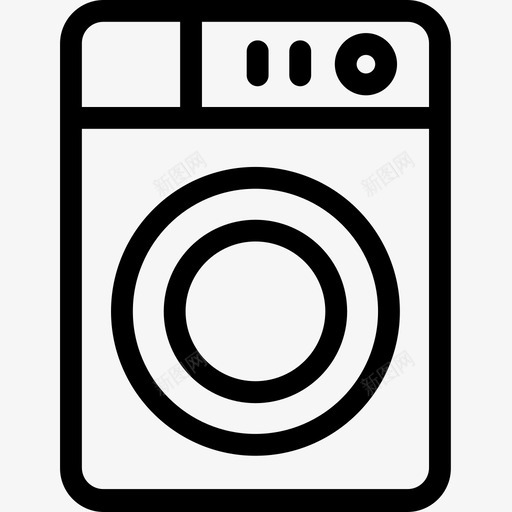洗衣机电器3线性图标svg_新图网 https://ixintu.com 洗衣机 电器 线性