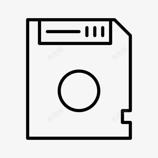 数据磁盘软盘图标svg_新图网 https://ixintu.com 介质 保存 内存 教育 数据 磁盘 软盘