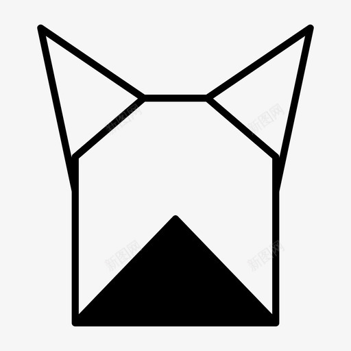 折纸波士顿动物折纸动物图标svg_新图网 https://ixintu.com 动物 折纸 波士顿