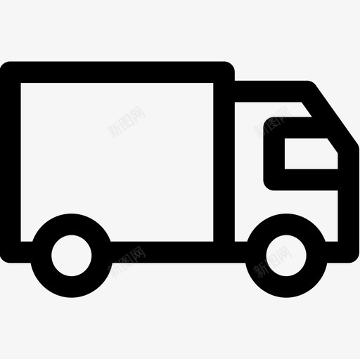 卡车物流84直线图标svg_新图网 https://ixintu.com 卡车 物流 直线