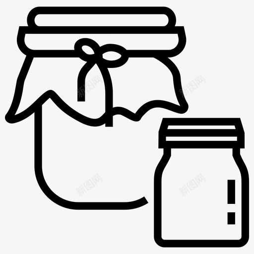 罐子瓶子容器图标svg_新图网 https://ixintu.com 容器 瓶子 罐子 零浪费线图标 骨灰盒