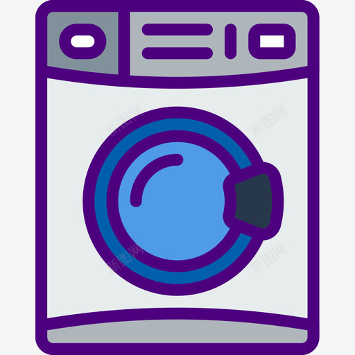 洗衣机家用11线性颜色图标svg_新图网 https://ixintu.com 家用 洗衣机 线性 颜色