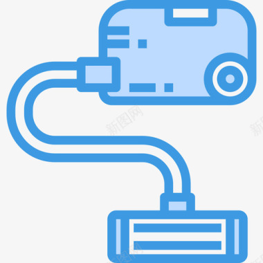 吸尘器家用蓝色图标图标