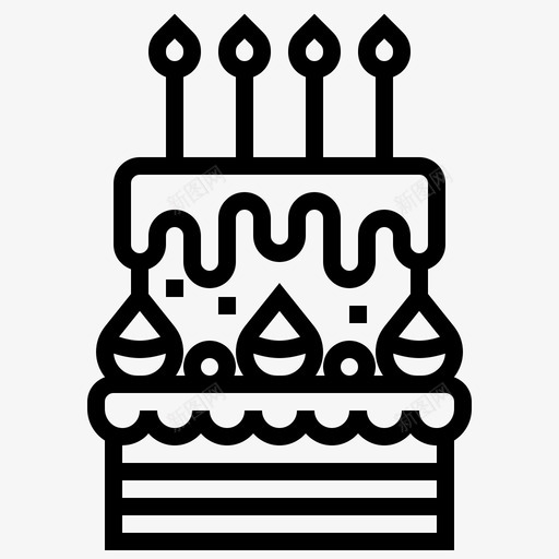 蛋糕周年纪念生日图标svg_新图网 https://ixintu.com 周年纪念 派对 生日 生日派对 蛋糕 蜡烛