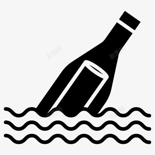 瓶子加勒比海漂浮图标svg_新图网 https://ixintu.com 加勒比海 求救 海盗 漂浮 瓶子 瓶子里的信息