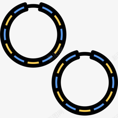 耳环珠宝16颜色图标图标