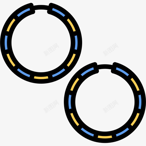 耳环珠宝16颜色图标svg_新图网 https://ixintu.com 珠宝 耳环 颜色