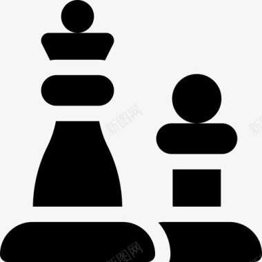 国际象棋游戏68填充图标图标