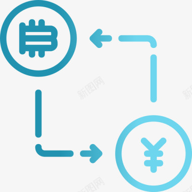 比特币比特币103线性梯度图标图标
