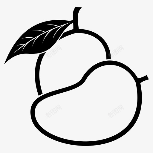 芒果香料食物图标svg_新图网 https://ixintu.com 水果 甜味 芒果 食物 香料
