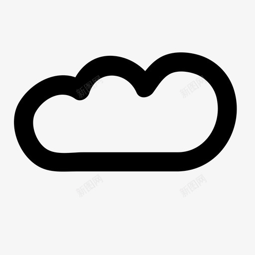 云数据绘制图标svg_新图网 https://ixintu.com 云 基本轮廓绘制2 天气 存储 数据 服务器 绘制