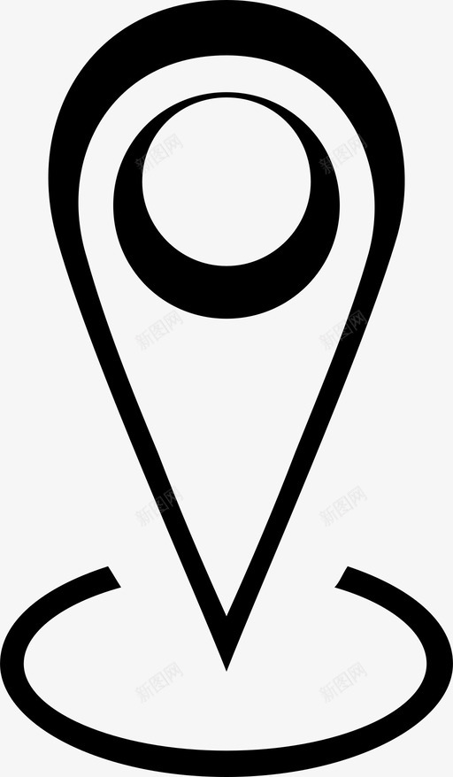 地图gps位置图标svg_新图网 https://ixintu.com gps 位置 地图 导航 标记