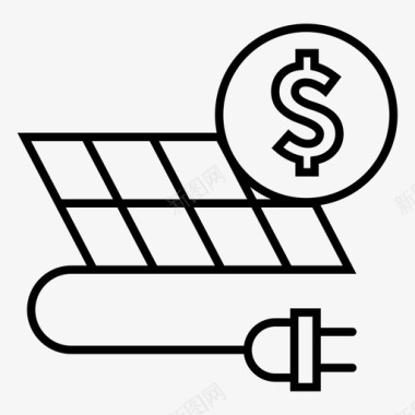 经济能源太阳能电池太阳能电池板图标图标
