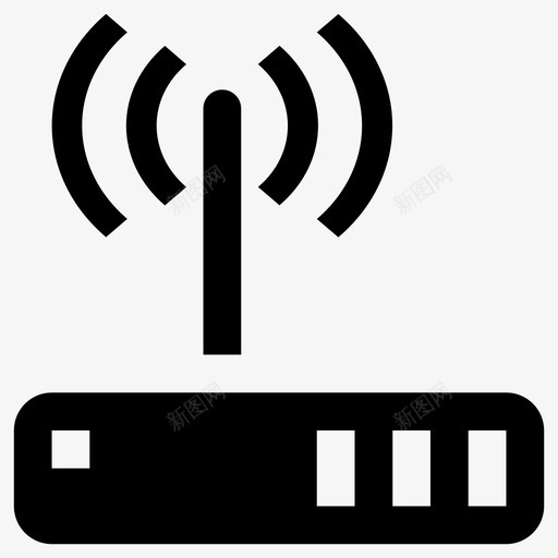 无线路由器连接网络图标svg_新图网 https://ixintu.com wifi 无线 网络 路由器 连接
