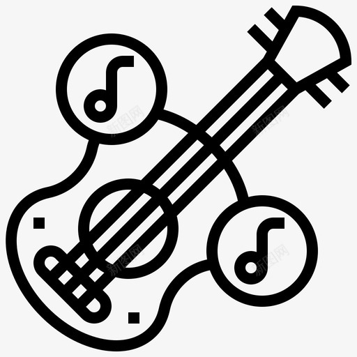吉他原声乐器图标svg_新图网 https://ixintu.com 乐器 原声 吉他 西班牙 音乐