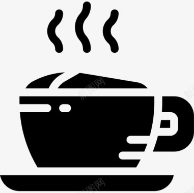 咖啡杯餐厅70固体图标图标