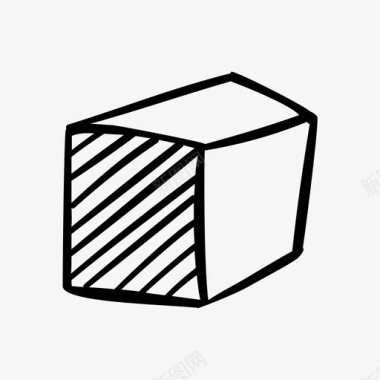 方形3d商业立方体图标图标