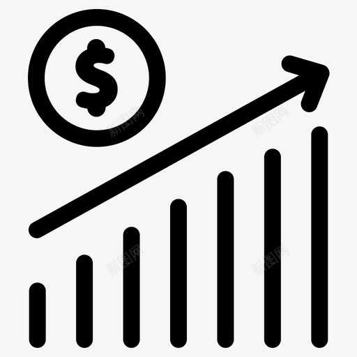 利润增加收入财务图标svg_新图网 https://ixintu.com 利润 增加 收入 财务