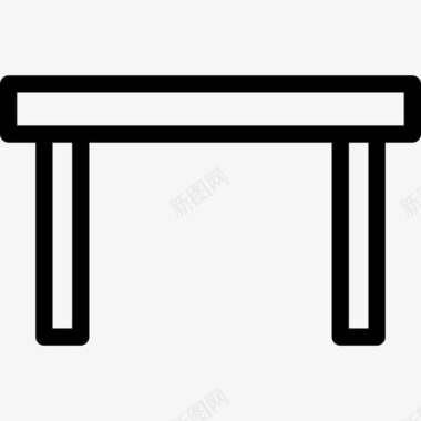 桌子家具89直线型图标图标