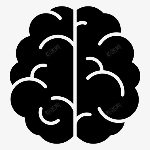 大脑身体头部图标svg_新图网 https://ixintu.com 人体部分 健康 医学 大脑 头部 身体