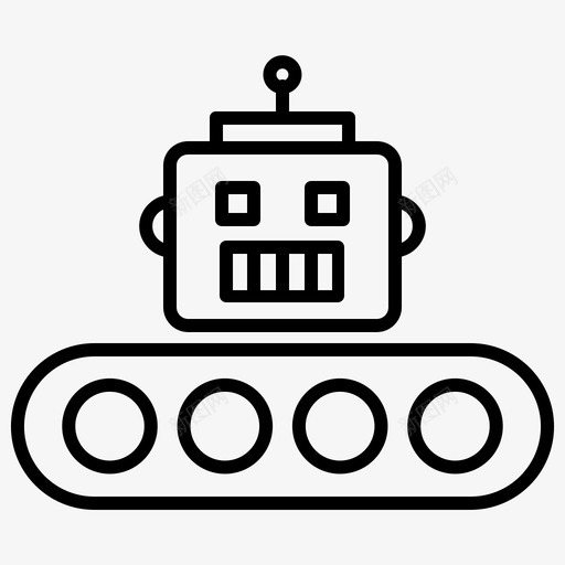 生产自动化机器图标svg_新图网 https://ixintu.com 技术 机器 机器人 生产 自动化