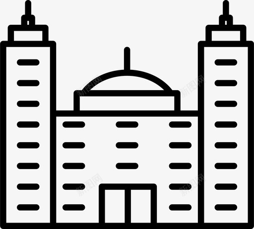 塔建筑城市图标svg_新图网 https://ixintu.com 城市 城市元素 塔 建筑 房地产