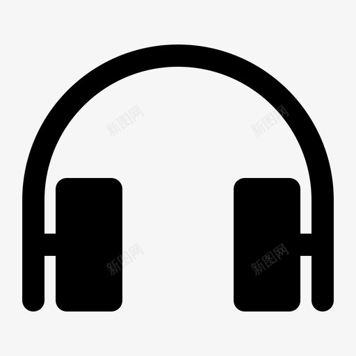 耳机音乐声音图标svg_新图网 https://ixintu.com 办公字体 声音 耳机 音乐