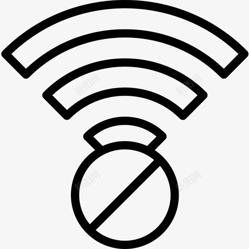 Wifi移动接口线性图标svg_新图网 https://ixintu.com Wifi 接口 移动 线性
