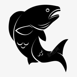 红鼓红鼓鱼鲈鱼钓鱼图标高清图片