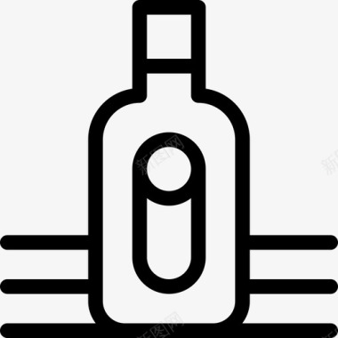 瓶子海盗6直线型图标图标